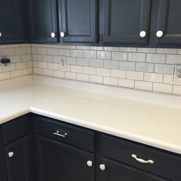 Chalk Painted Kitchen Counter Tops