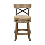 24" Myrtle Counter Stool, Wheat Wire-Brush