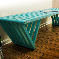 Backless solid Wood Modern Design Bench 70 by GloDea - Indoor Benches