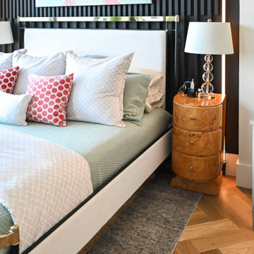 White Oak Herringbone with 7-Inch Custom Border — Buckhead High-Rise, Atlanta