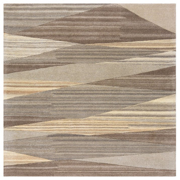 Forum Modern Brown Area Rug, 9'9" Square
