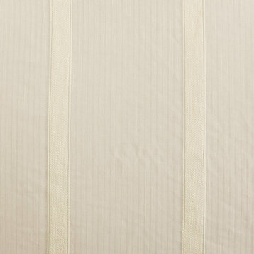 Antigua Off White Striped Linen Sheer Fabric Sample, 4"x4"
