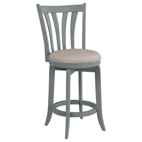 Hillsdale Savana Swivel Stool, Blue Wire Brush, Counter Height