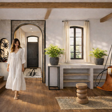 Moodboard et sélection des matériaux pour un espace architectural lumineux