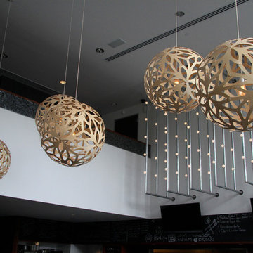 Floral Bamboo Pendants in Natural