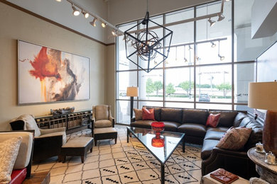 Family room - transitional family room idea in Dallas