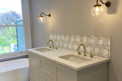 This is an example of a modern bathroom in London.
