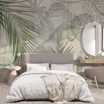 Tropical palm forest wall mural