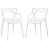 Entangled Dining Chairs Set of 2, White