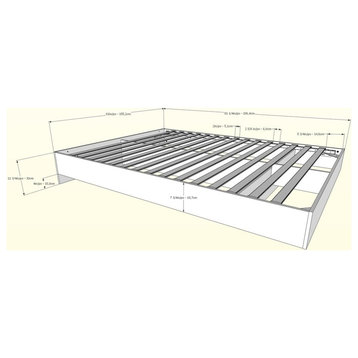 Nexera 346005 Queen Size Platform Bed, Natural Maple