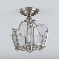 Norwell Lighting Convertible Legacy Semi Flush Mount With Beveled Glass 5870/627 - Bath Products