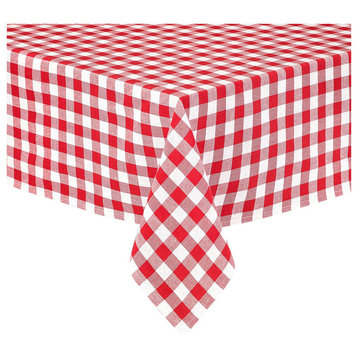 Buffalo Red Checkered 100% Cotton Table Cloth, 60"x104"