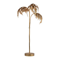 Destin Palm Floor Lamp, Antique Gold