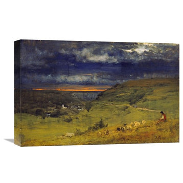 "Sunset at Etretat, Normandy" Artwork, 22" x 14"
