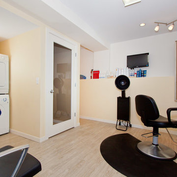 In Home Hair Salon Basement Development
