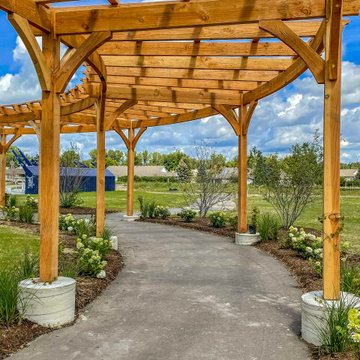 Timber Frame Curved Garden Arbor