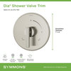 Symmons Dia Shower Valve Trim Kit Wall Mounted, Single Handle, Satin Nickel