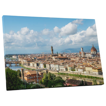 City Skyline "Florence Italy" Gallery Wrapped Canvas Art, 20"x16"