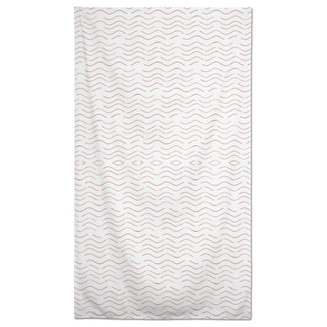 Simple Red Waves 58 x 102 Outdoor Tablecloth
