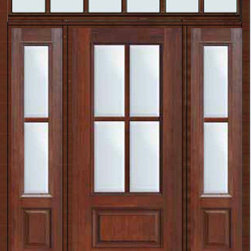 Prehung French Sidelights-Transom Door 803/4 Lite 4 Lite - Patio Doors