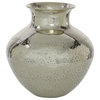 Contemporary Silver Aluminum Metal Vase 67429