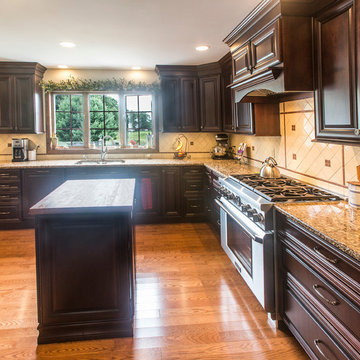 Dark Cherry Traditional Kitchen