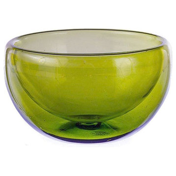 Translucent High 13" Bowl, Olive