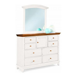 American Drew 181-220WM Dressing Chest- White w/ Maple Top Sterling Pointe - Dressers