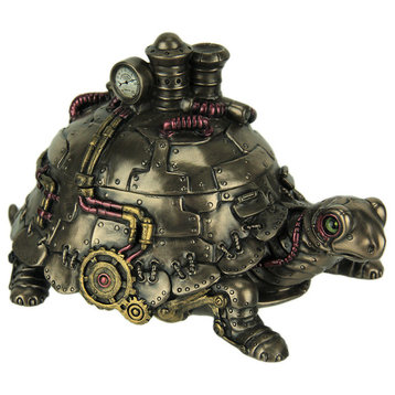 Amazingly Detailed Steampunk Tortoise Trinket Box