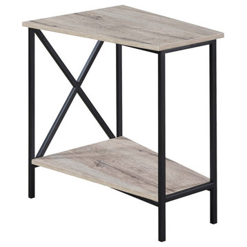 Tucson Wedge End Table With Shelf