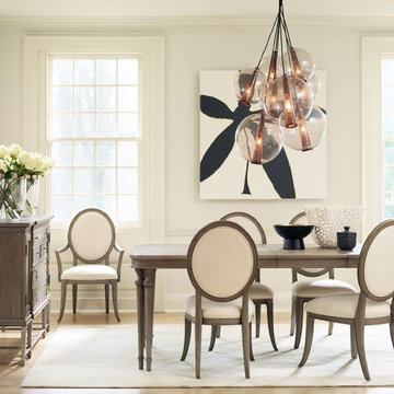 Hooker Furniture Cynthia Rowley Dinner at Eight Dining Table w/2-18in leaves
