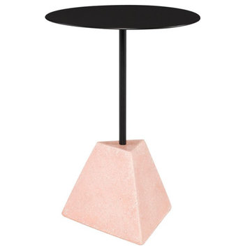 Nuevo Furniture Alma Side Table in Black/Flamingo