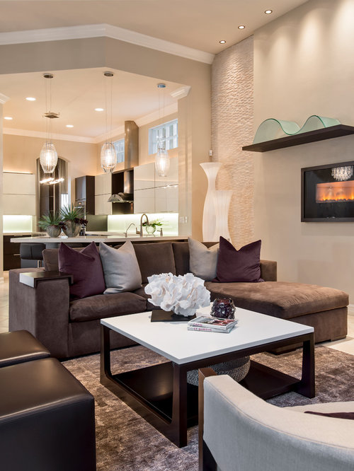 Chocolate Brown Couch Home Design Ideas, Pictures, Remodel and Decor