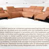 Frederico Genuine Italian Leather 8-Piece 2 Console 4-Power Reclining Sectional, Camel