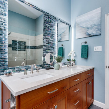 Soothing Ocean Vibes Plano Bathroom Remodel