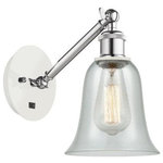 Innovations Lighting - Innovations Lighting 317-1W-WPC-G2812 Hanover, 1 Light Wall In Industria - The Hanover 1 Light Sconce is part of the BallstonHanover 1 Light Wall White/Polished ChromUL: Suitable for damp locations Energy Star Qualified: n/a ADA Certified: n/a  *Number of Lights: 1-*Wattage:100w Incandescent bulb(s) *Bulb Included:No *Bulb Type:Incandescent *Finish Type:White/Polished Chrome
