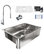 Lange Stainless Steel 32" Single Bowl Farmhouse Kitchen Sink with Zuri Faucet