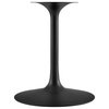 Lippa 47" Round Artificial Marble Dining Table Black White