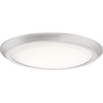 Quoizel - Quoizel Verge LED Flush Mount VRG1616BN - LED Flush Mount from Verge collection in Brushed Nickel finish.. No bulbs included. Available in three finishes and four sizes, the Verge flush mount is suited for a variety of room applications. In your choice of brushed nickel, white or oil-rubbed bronze, it is featured in sizes of 7.5��, 12��, 16�� or 20��. The domed white acrylic shade is illuminated with integrated LED technology and the thick canopy adds depth to the simple structure. No UL Availability at this time.