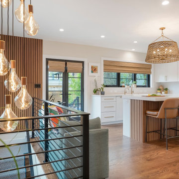 North Glencoe - White and Walnut Kitchen