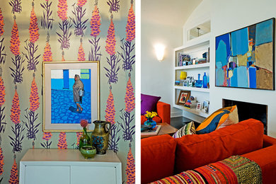 Inspiration for an eclectic family room remodel in Los Angeles