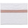 200 Thread Count Ribbon 100% Cotton 4-Piece Sheet set, Blush, Full
