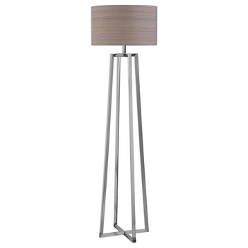 Keokee Polished Nickel Floor Lamp Designed by Jim Parsons