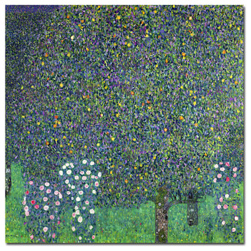 'Roses Under the Trees, 1905' Canvas Art by Gustav Klimt