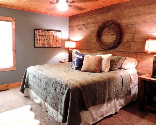 75 Most Popular Rustic Bedroom with Blue Walls Design Ideas for 2018 ...