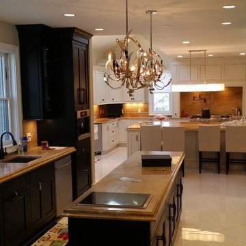 Custom kitchen with stacked Edge profile.