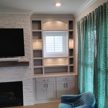 Fireplace Built-ins Around Windows