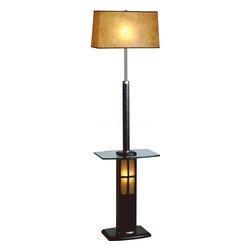 Ventana Tray Floor Lamp in Dark Brown - Floor Lamps