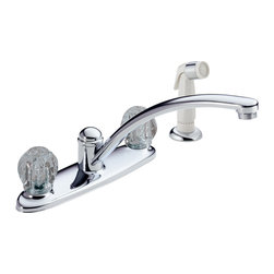 Delta Foundations&reg; Two Handle Kitchen Faucet with Spray - Kitchen Faucets