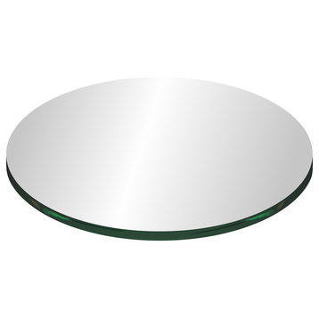 20" Tempered Round Glass Table Top, 1/4" Thickness, Flat Polish